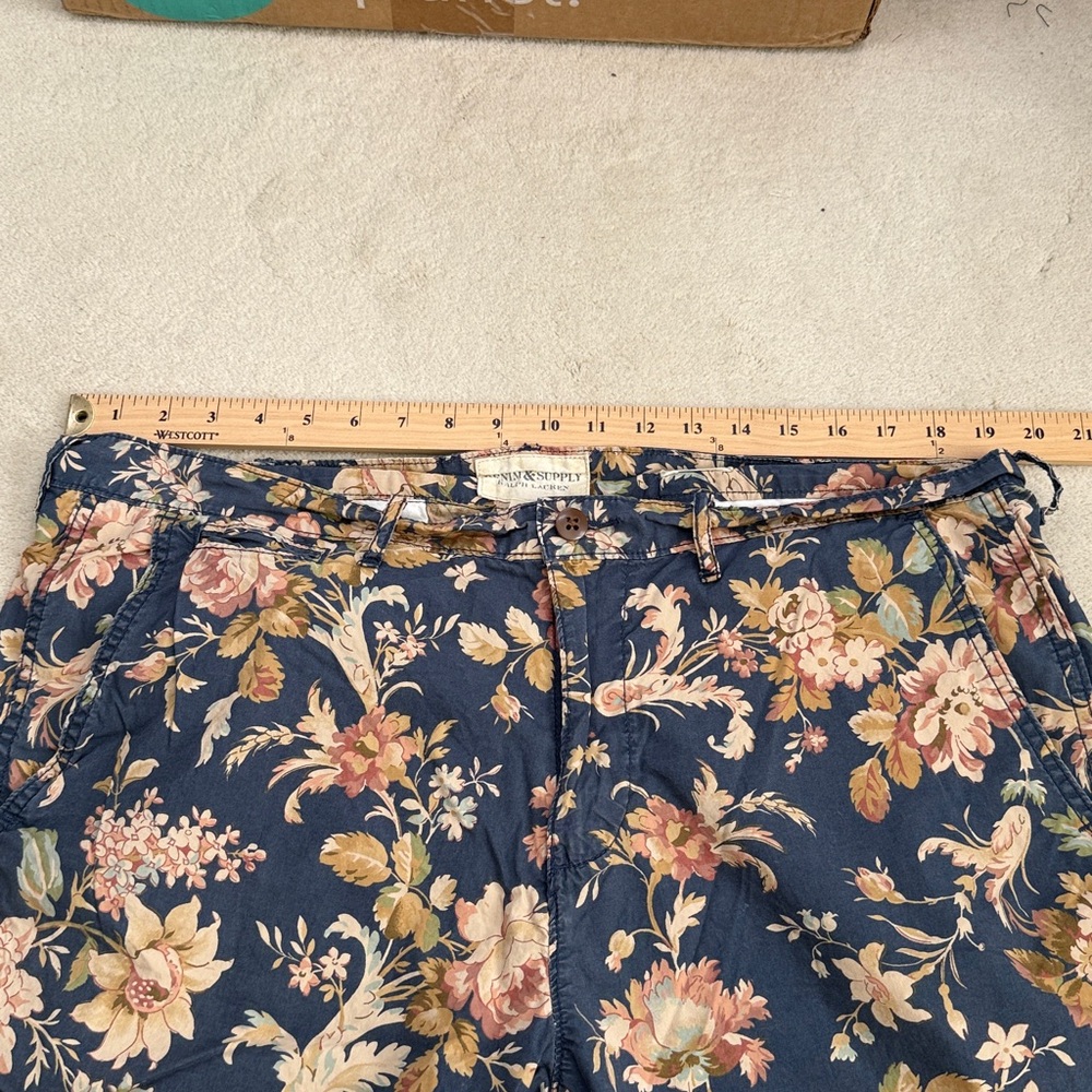 Denim & Supply Ralph Lauren Vintage Floral All Over Print Chino Shorts Size 38 - Picture 5 of 8